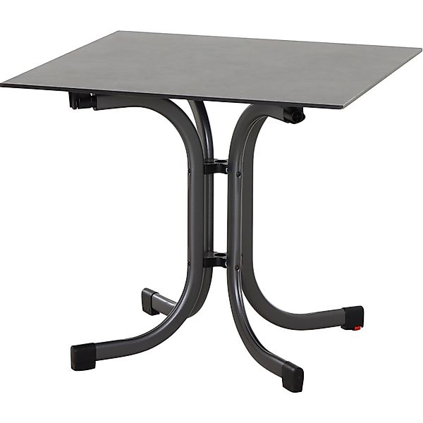Siena Garden Klapptisch Sola Quadratisch Anthrazit 80 cm x 80 cm günstig online kaufen