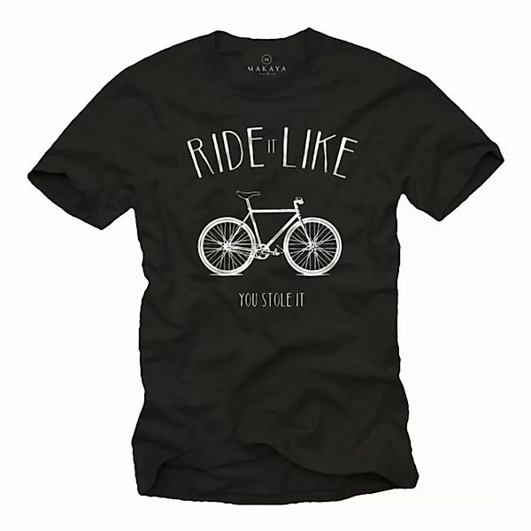 MAKAYA Print-Shirt Fahrrad Sprüche T-Shirt Herren Männer Rennrad Kleidung B günstig online kaufen