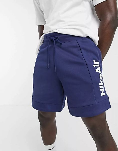 Nike – Air– Fleece-Shorts in Marineblau-Navy günstig online kaufen