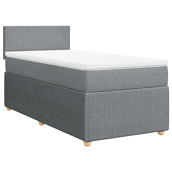 vidaXL Bett Boxspringbett mit Matratze Hellgrau günstig online kaufen