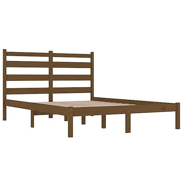 vidaXL Bettgestell Massivholzbett Honigbraun Kiefer 200x200 cm Bett Bettges günstig online kaufen