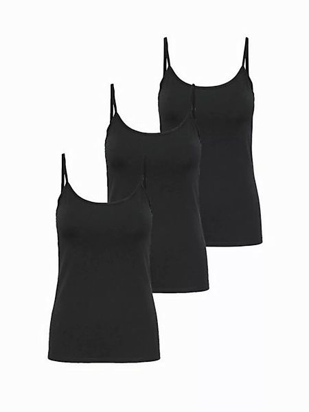 ONLY Spaghettitop Only Damen 3er-Pack Basic Spaghetti-Träger Top günstig online kaufen