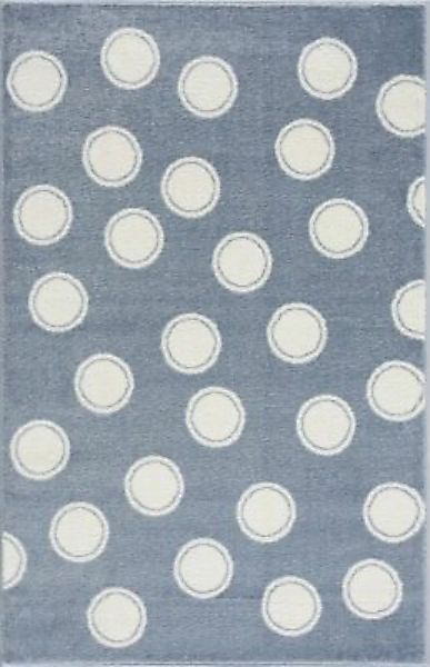 Kids Love Rugs Kinderteppich Punkte blau/weiß Gr. 110 x 170 günstig online kaufen