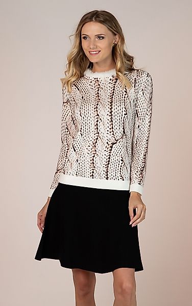 Passioni Strickrock Knielang Skaterrock günstig online kaufen