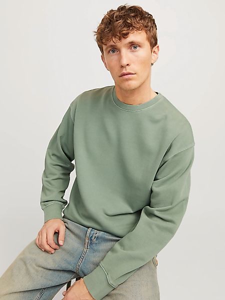 Jack & Jones Sweatshirt "JJECHARGE FADED SWEAT CREW NECK NOOS" mit Rippbünd günstig online kaufen
