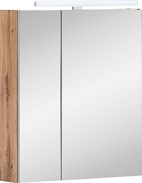 Schildmeyer Spiegelschrank Duo Breite 60 cm, 2-türig, LED-Beleuchtung, Scha günstig online kaufen
