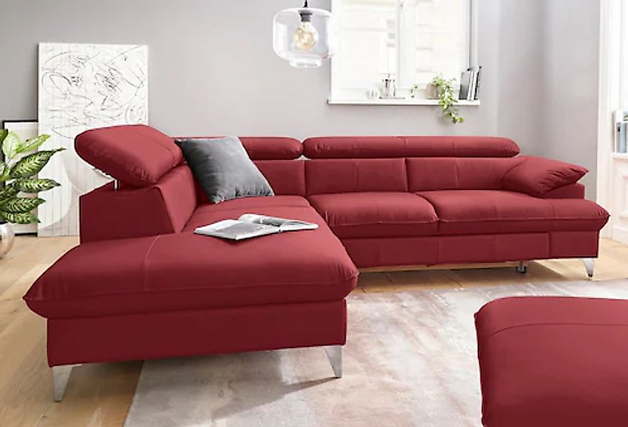 COTTA Polstergarnitur »Caluso L-Form«, Set bestehend aus: Ecksofa mit Kopft günstig online kaufen