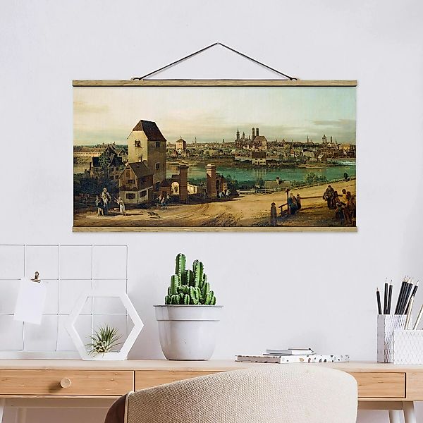 Stoffbild Kunstdruck mit Posterleisten - Querformat Bernardo Bellotto - Mün günstig online kaufen