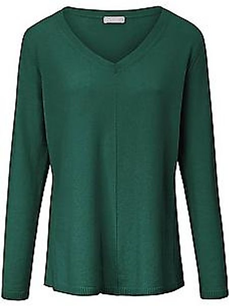 V-Pullover aus 100% Premium-Kaschmir Peter Hahn grün günstig online kaufen