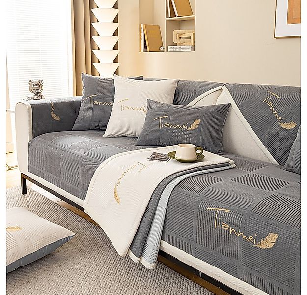 NUODWELL Sofahusse Sofabezug, 1 2 3 4 Sitzer Sofaschoner, rutschfest Couchb günstig online kaufen
