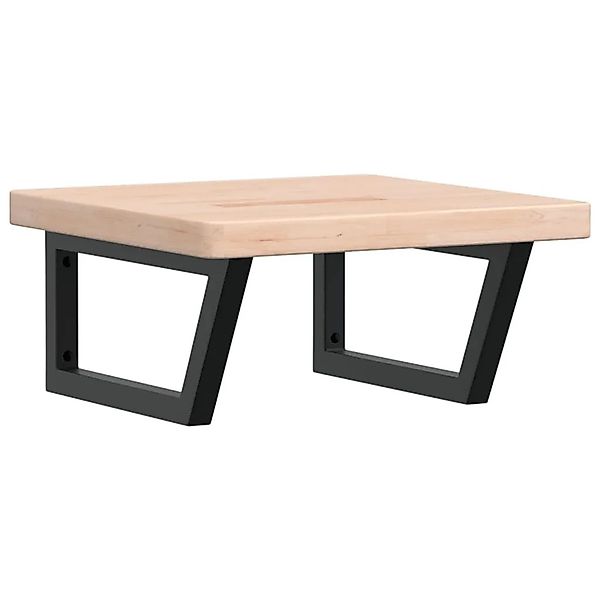 vidaXL Waschtischplatte mit Halterung Stahl und Massivholz Eiche 3302391 günstig online kaufen