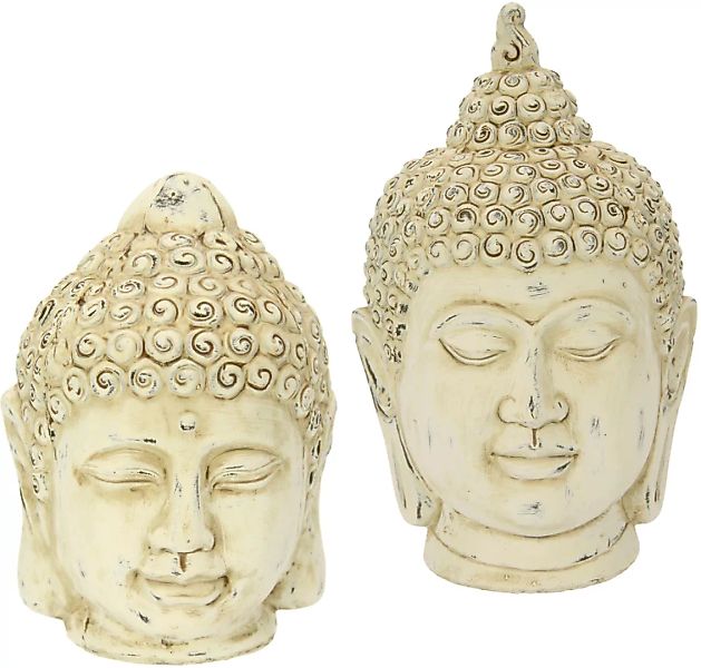 I.GE.A. Dekofigur "Buddha-Kopf", 2er Set günstig online kaufen
