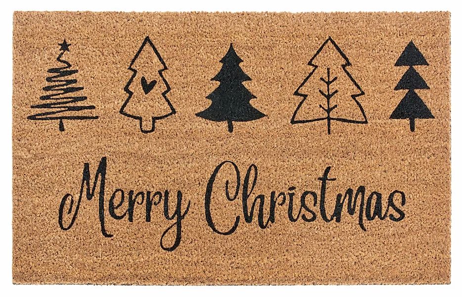 HANSE Home Fußmatte "Mix Mats Kokos Christmas Trees, Türmatte" Weihnachten, günstig online kaufen