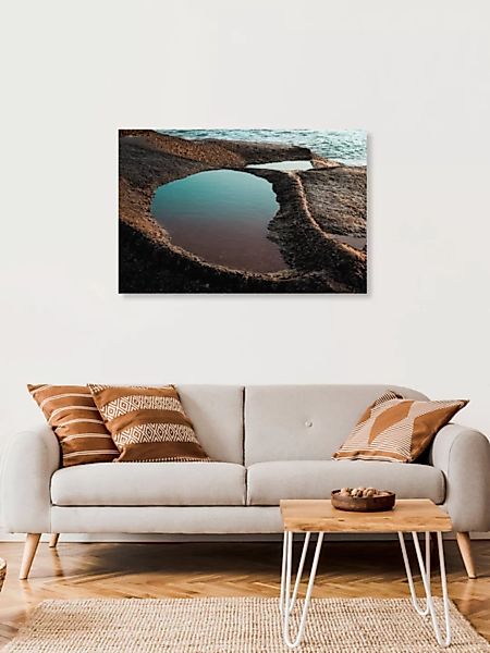 Poster / Leinwandbild - Sunset Pool günstig online kaufen