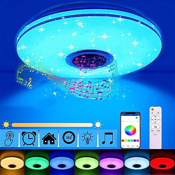 oyajia Deckenleuchte LED Deckenlampe mit Bluetooth günstig online kaufen
