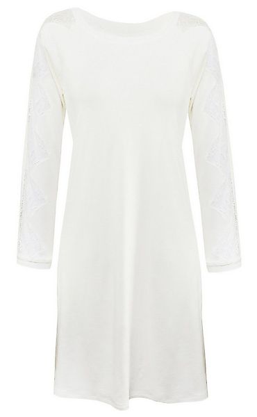 DKaren Nachthemd mit langen Ärmeln und Spitzenbesatz günstig online kaufen