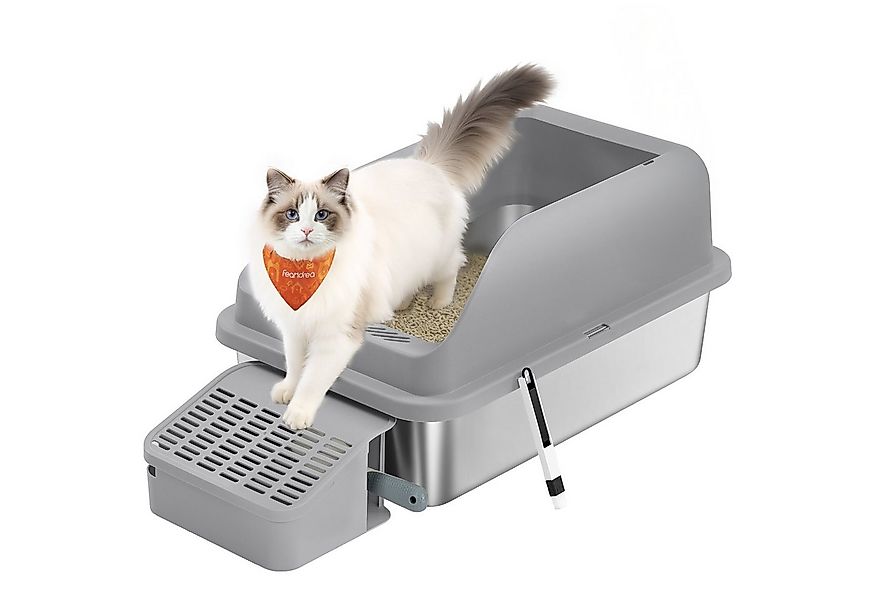 FEANDREA Katzentoilette, Katzenklo, mit hohen Seitenwänden, geräumig, Schau günstig online kaufen