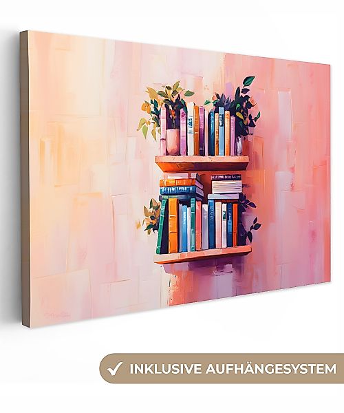 OneMillionCanvasses® Leinwandbild Regale - Bücher - günstig online kaufen