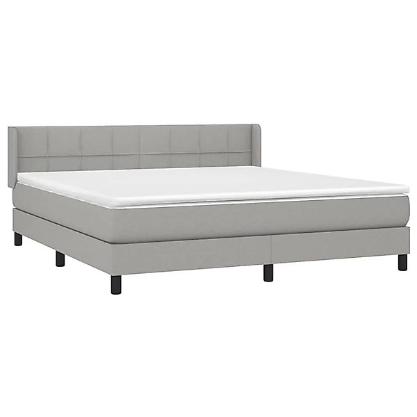 vidaXL Boxspringbett mit Matratze Hellgrau 160x200 cm Stoff 3129721 günstig online kaufen