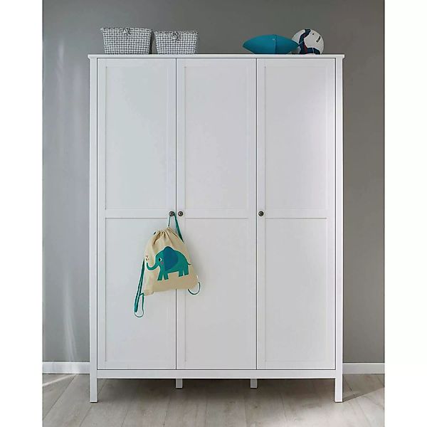 Kleiderschrank Jugendzimmer OLOT-19 in weiß, B/H/T: ca. 141/192/51 cm günstig online kaufen