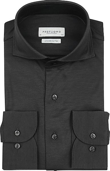 Profuomo Japanese Knitted Hemd Anthrazit - Größe 38 günstig online kaufen