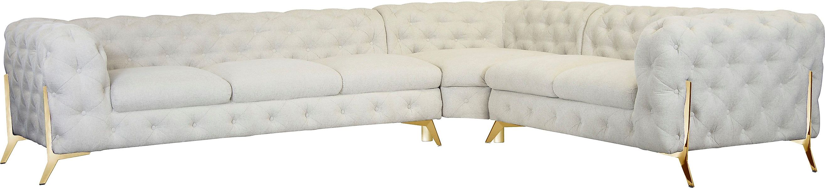 Leonique Chesterfield-Sofa Amaury L-Form, großes Ecksofa, günstig online kaufen
