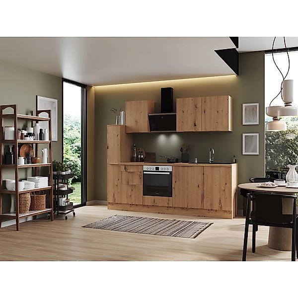 Respekta Selection Küchenzeile Elisabeth RS250AAH 250 cm Artisan Eiche Nach günstig online kaufen