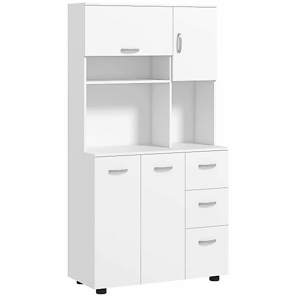 HOMCOM Küchenschrank freistehend, 89 x 39,5 x 168 cm, Buffetschrank modern günstig online kaufen