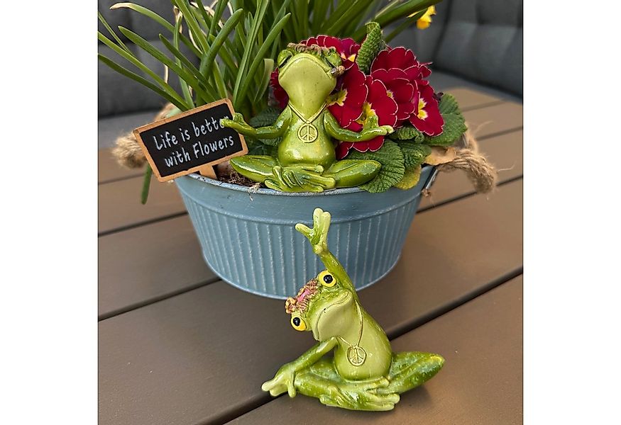 Online-Fuchs Gartenfigur - Deko Figuren Set YOGA Frosch für Garten, Heim od günstig online kaufen