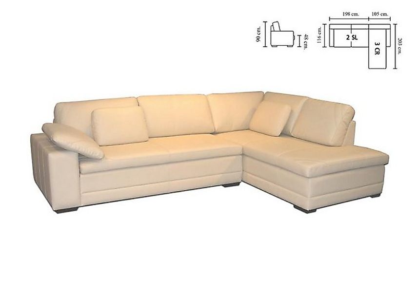 Salottini Ecksofa Designer Ecksofa Modell Andrew Eckcouch Leder, 2 Teile, V günstig online kaufen