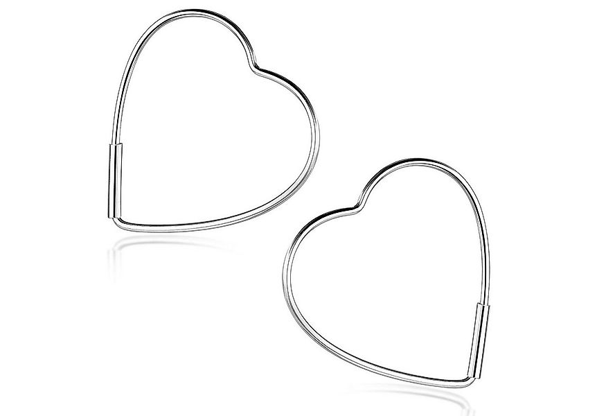 Materia Paar Creolen Herz Ohrringe Herzform Liebe dünn SO-481, 925 Sterling günstig online kaufen