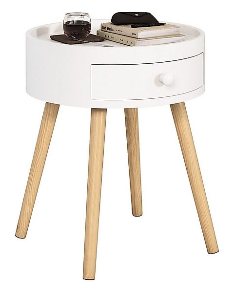 Woltu Nachttisch (1-St), Beistelltisch Nachtkommode, mit Schublade, MDF, We günstig online kaufen