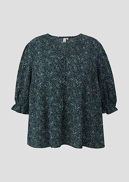 QS Langarmbluse Kurze, gemusterte Bluse mit günstig online kaufen