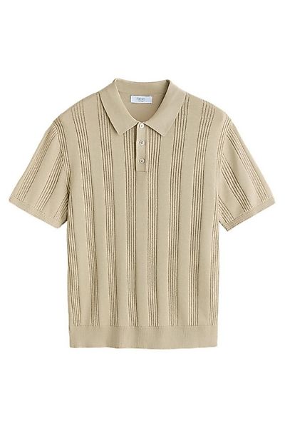 Next Poloshirt Regular Fit Poloshirt aus Strick, Pointelle (1-tlg) günstig online kaufen