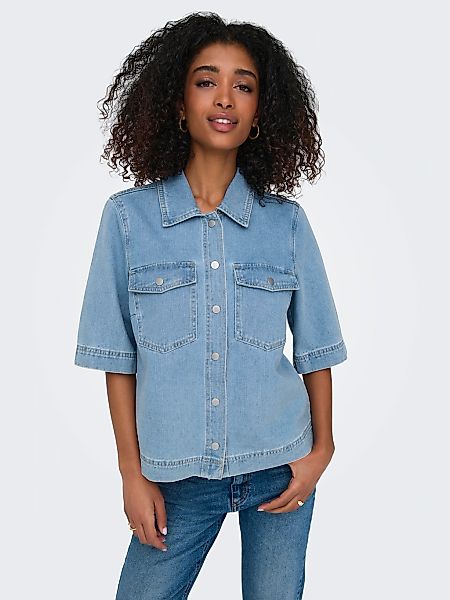 ONLY Jeansbluse "ONLBELLE S/S SHIRT DNM GUA NOOS" mit Halbarm günstig online kaufen
