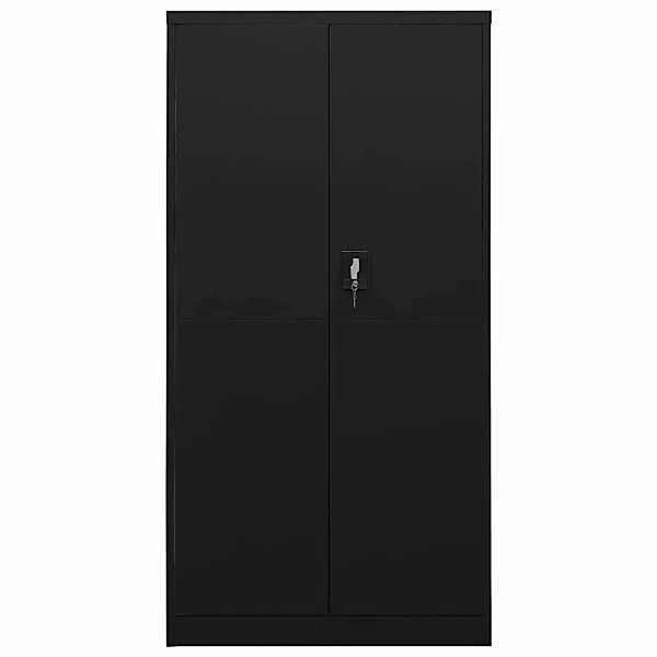 vidaXL Spind Schließfachschrank Schwarz 90x40x180 cm Stahl günstig online kaufen