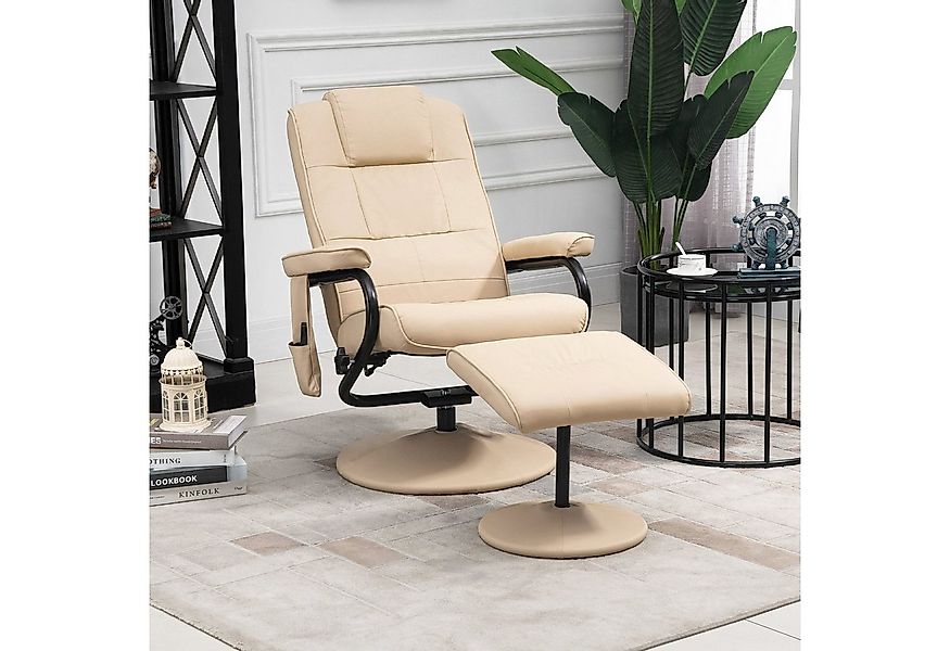 HOMCOM Massagesessel HOMCOM Fernsehsessel Hocker Kunstleder (Set, 2-St., Re günstig online kaufen