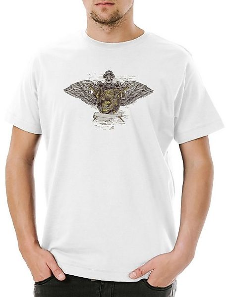 Urban Backwoods Print-Shirt Urban Backwoods Winged Skull Helmet Herren T-Sh günstig online kaufen
