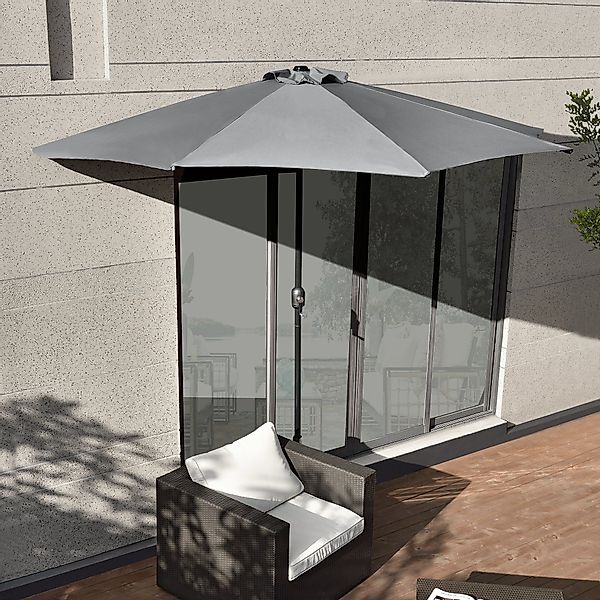 casa.pro Sonnenschirm, »Eger« Halbschirm Kurbelschirm 230x300x150cm günstig online kaufen