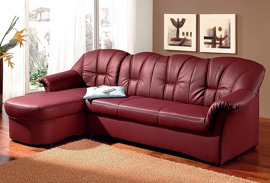 DOMO collection Ecksofa Papenburg, zeitlose Rückensteppung, günstig online kaufen