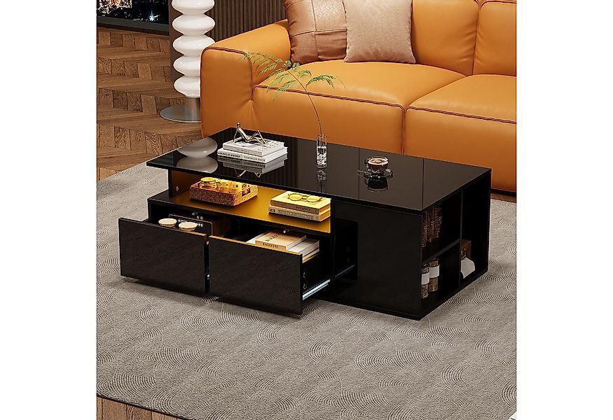 OKWISH Couchtisch mit viel Stauraum (Satztisch, Wohnzimmertisch, Beistellti günstig online kaufen