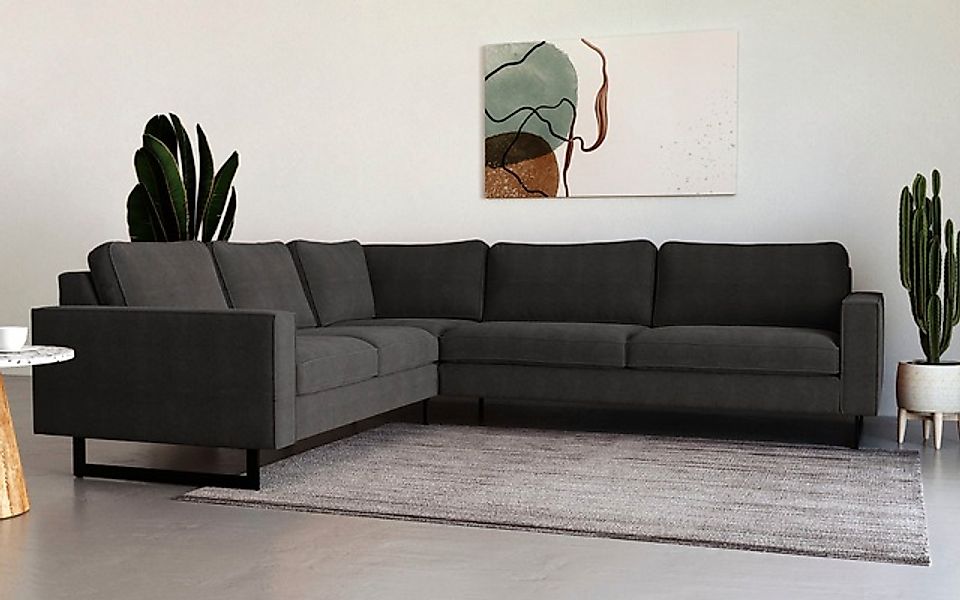 Places of Style Ecksofa »Pinto, XXL, 250/290 cm, langer Schenkel, Ottomane« günstig online kaufen
