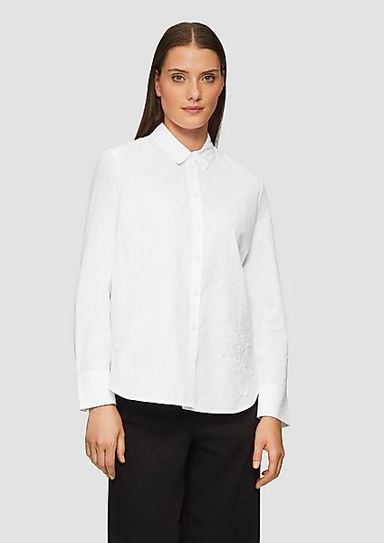 s.Oliver Langarmbluse Bluse Hemdbluse im Relaxed Fit mit Applikation günstig online kaufen