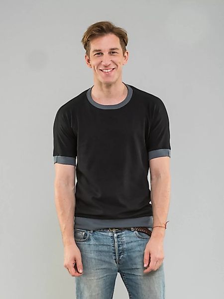 T-shirt Rundhals Mit Bündchen günstig online kaufen
