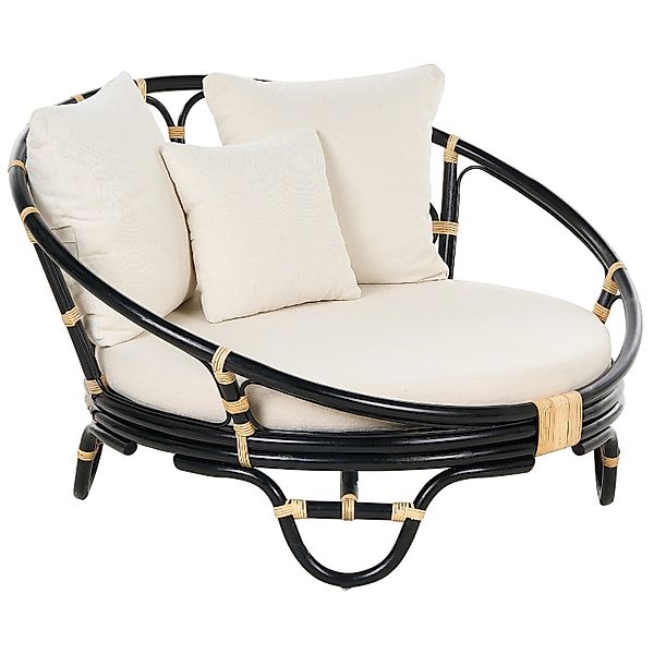 Beliani Sonneninsel Schwarz Beige 110x112x71 günstig online kaufen
