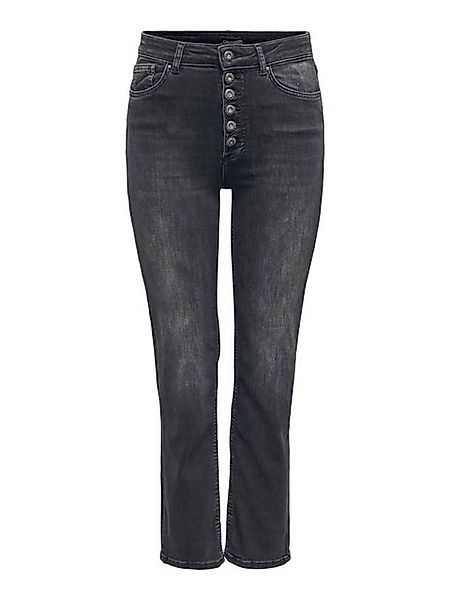 ONLY Onlevelina Hw Ank Straight Fit Jeans Damen Schwarz günstig online kaufen