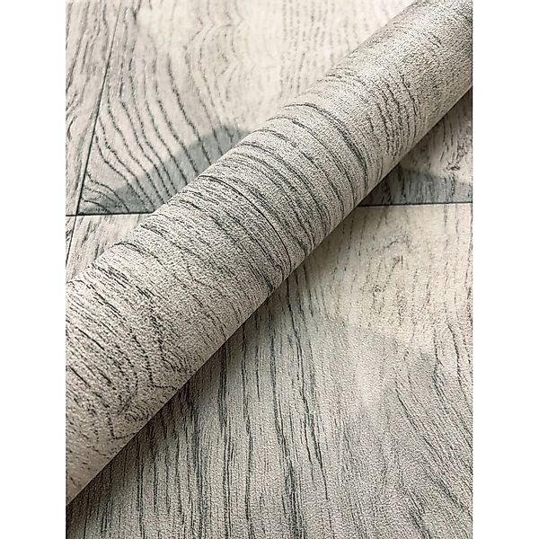 Newroom Vliestapete Sarraf Creme Holz Modern FSC® günstig online kaufen