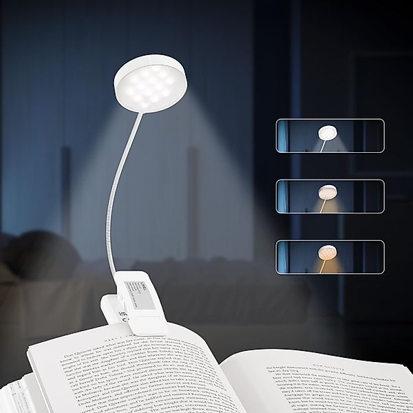 LQWELL LED Leselampe Leselampe Buch Klemme günstig online kaufen