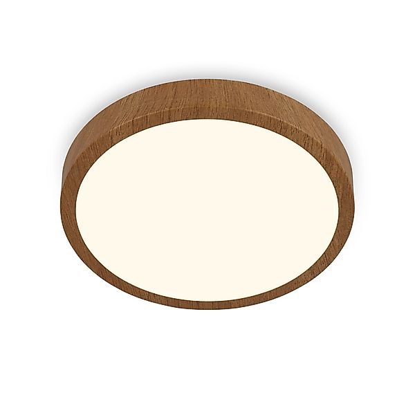 Brilo LED Aufbauleuchte Runa Wood Warmweiße Lichtfarbe 38 cm Holzfarbig günstig online kaufen