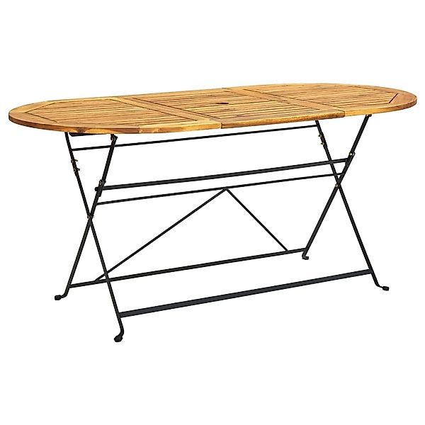 vidaXL Gartentisch 160x85x74 cm Akazie Massivholz Oval 313162 günstig online kaufen